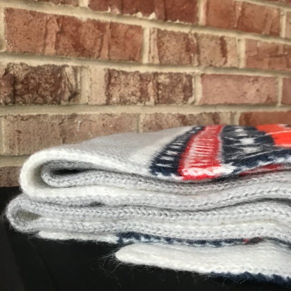 Fair Isle, Gray Mohair, Knit, Sweater Scarf - Picture 12 of 12